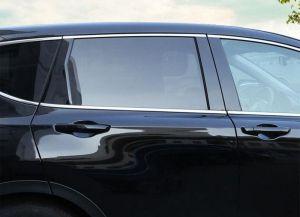 Накладки на стойки дверей черный глянец 6шт. для Honda CR-V 2017-